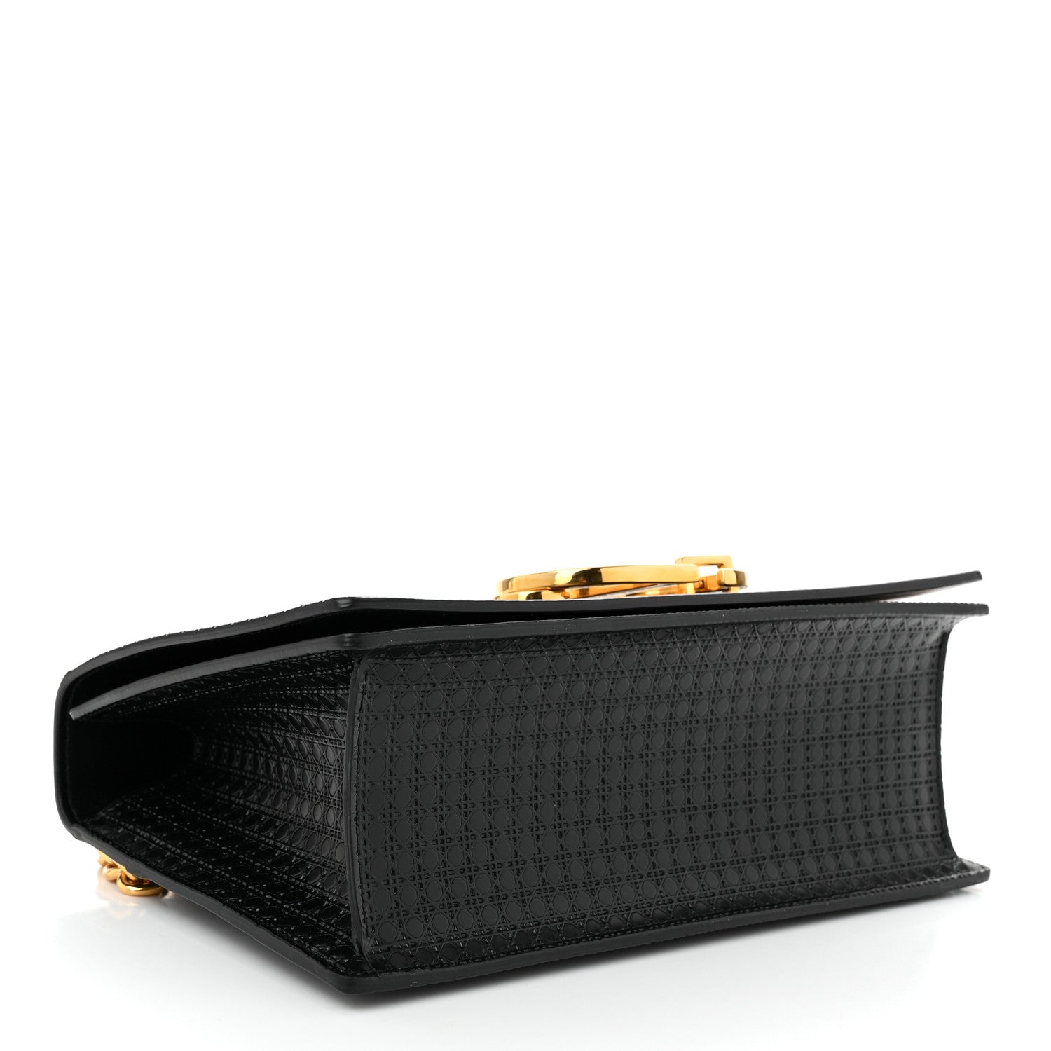 Christian Dior Patent Micro-Cannage 30 Montaigne Chain Flap Bag Black 4 of 11