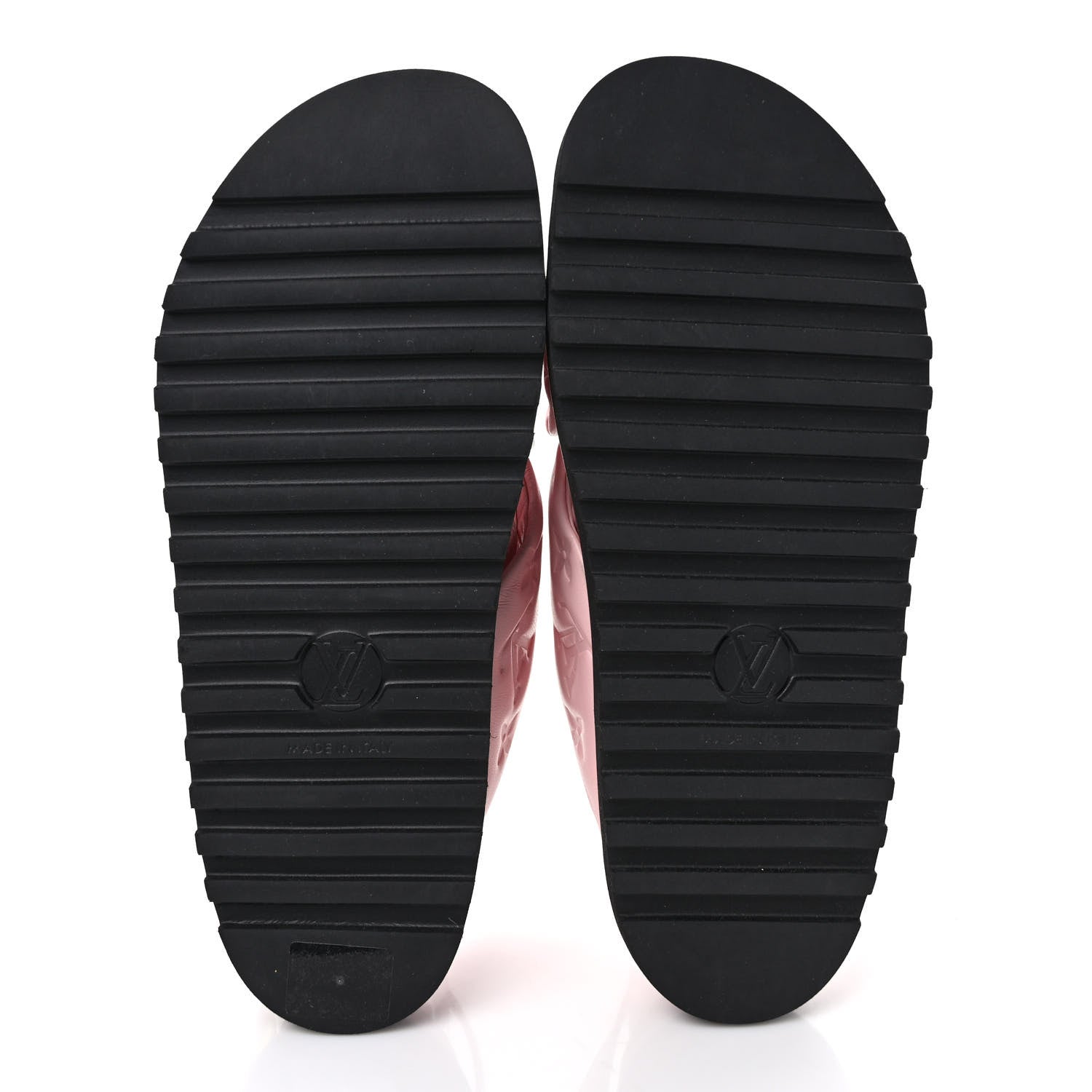 Louis Vuitton Lambskin Monogram Embossed Paseo Flat Comfort Sandals 39 Rose Clair 5 of 9