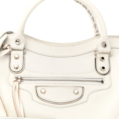Balenciaga Chevre Silver Metallic Edge Hardware City White 8 of 12