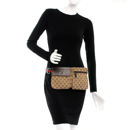 Gucci Monogram Web Belt Bag Dark Brown 2 of 9