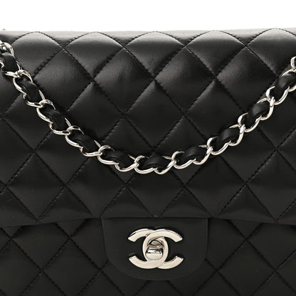 Chanel Lambskin Quilted Medium Double Flap Black 8 of 11