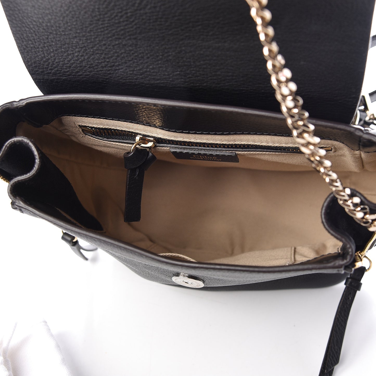 Suede Calfskin Small Faye Backpack Black
