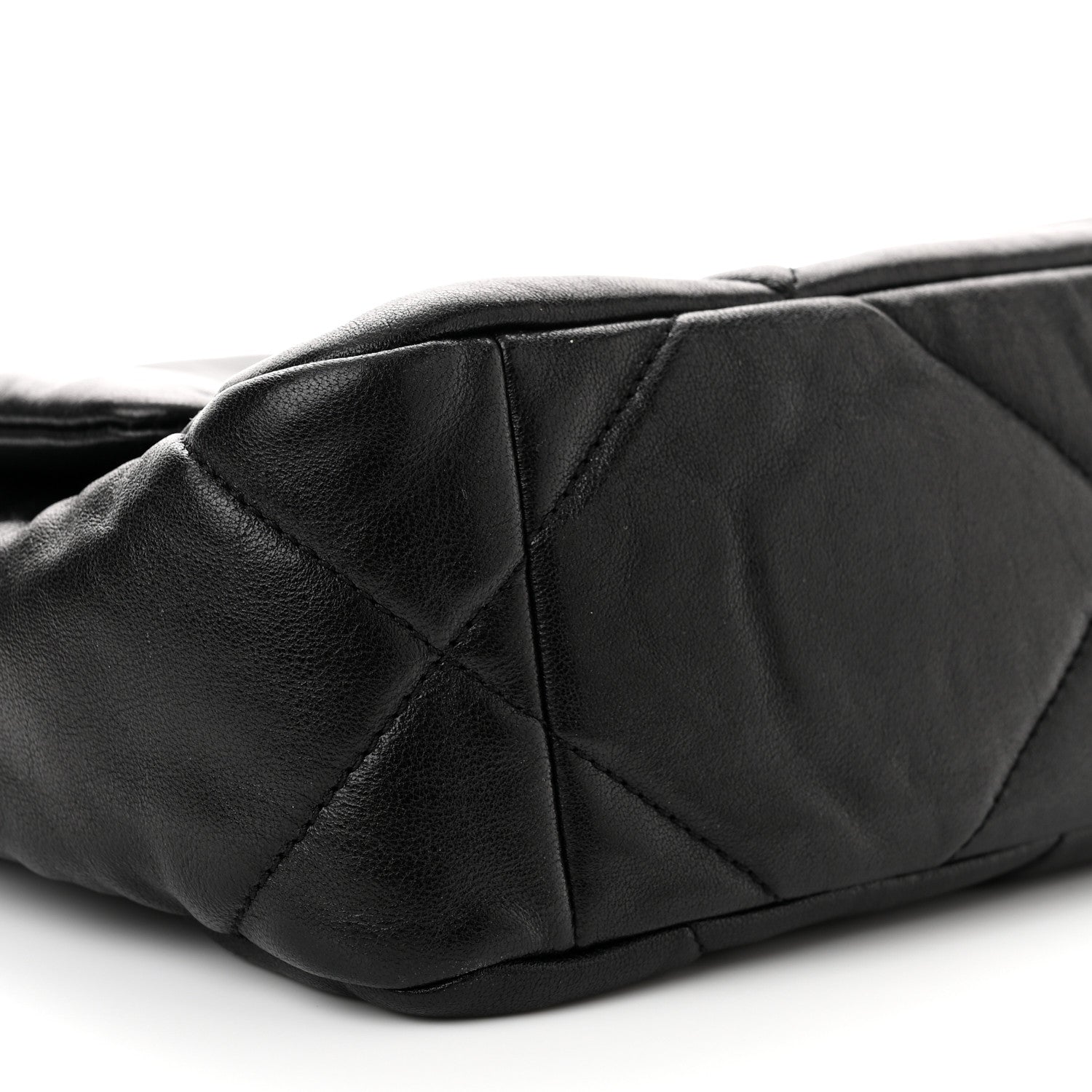 Chanel Shiny Goatskin Quilted Medium Chanel 19 Flap Black 8 of 9