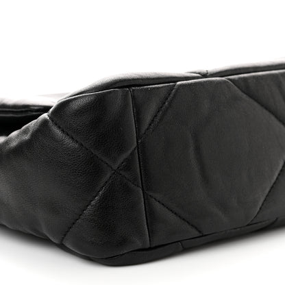 Chanel Shiny Goatskin Quilted Medium Chanel 19 Flap Black 8 of 9