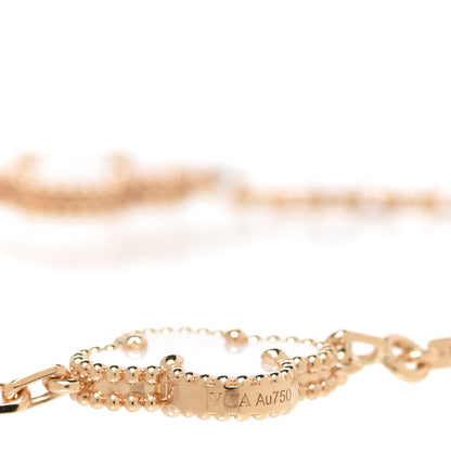 Van Cleef & Arpels 18K Yellow Gold Mother of Pearl 10 Motifs Vintage Alhambra Necklace 5 of 6