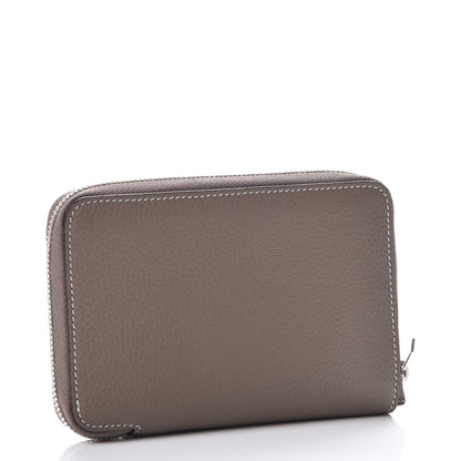 Celine Drummed Calfskin Zip Around Multifunction Wallet Souris 3 of 8