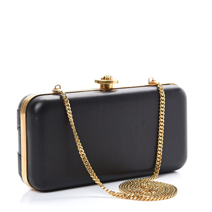 Versace Nappa Medallion Tribute Evening Clutch Chain Black 2 of 8