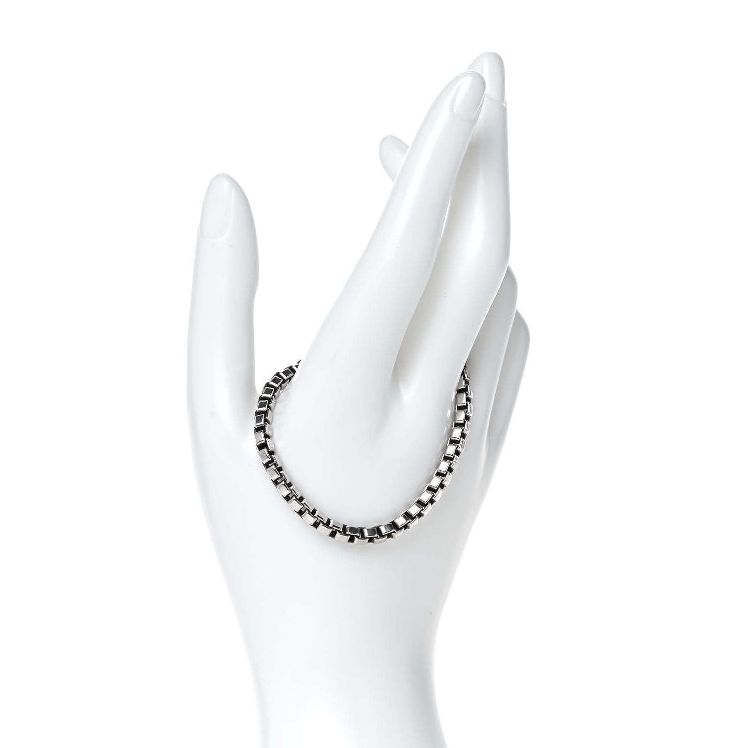 Tiffany Sterling Silver 4mm Venetian Link Bracelet 2 of 6