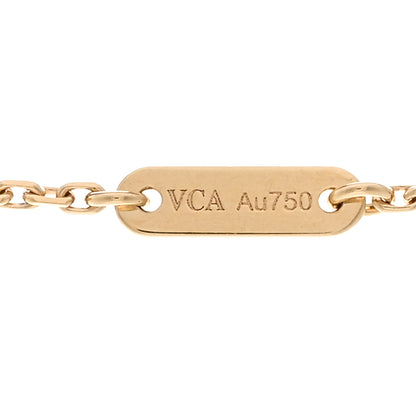 Van Cleef & Arpels 18K Yellow Gold Mother of Pearl Sweet Alhambra Butterfly Pendant Necklace 4 of 6
