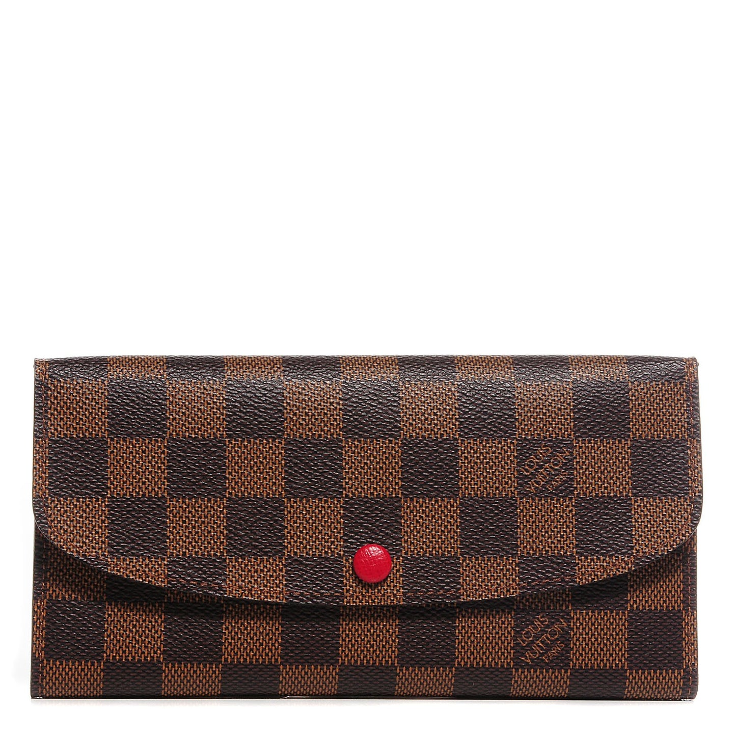 Damier Ebene Emilie Wallet Red