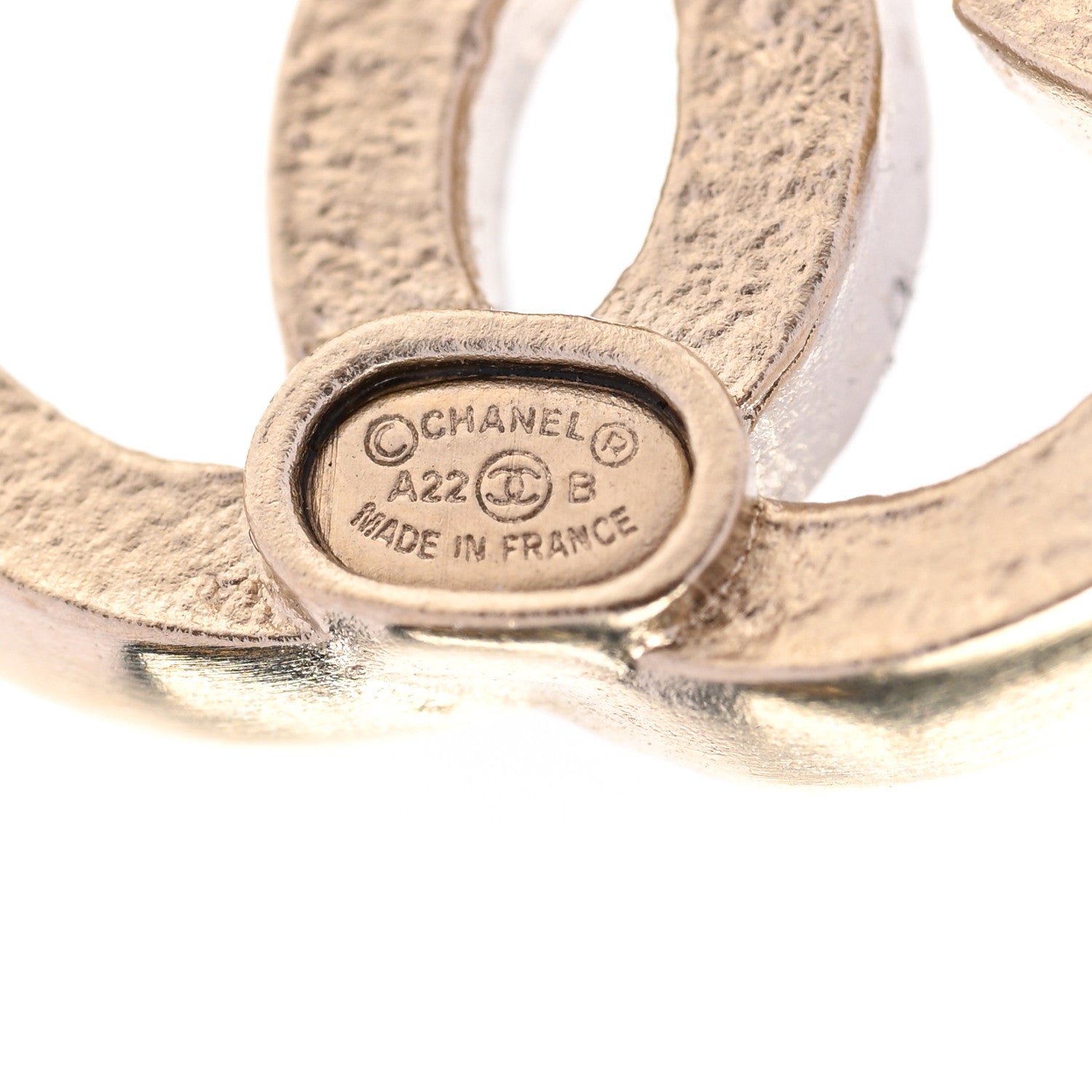 Chanel Crystal Double CC Earrings Gold Black 3 of 5