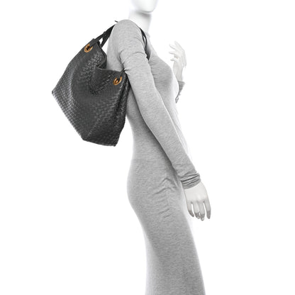 Bottega Veneta Nappa Intrecciato Medium Garda Bag Light Grey 2 of 12