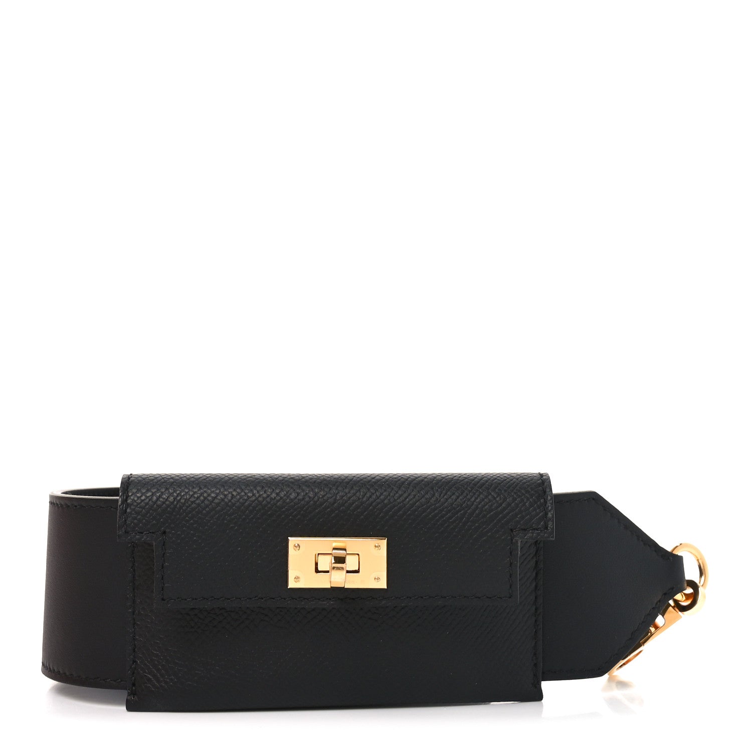 Hermes Swift Epsom Pocket Kelly Shoulder Strap Black 1 of 5