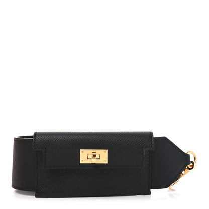 Hermes Swift Epsom Pocket Kelly Shoulder Strap Black 1 of 5