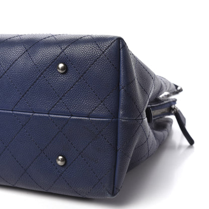 Chanel Grained Vegetal Calfskin Urban Shopping Tote Blue 7 of 10