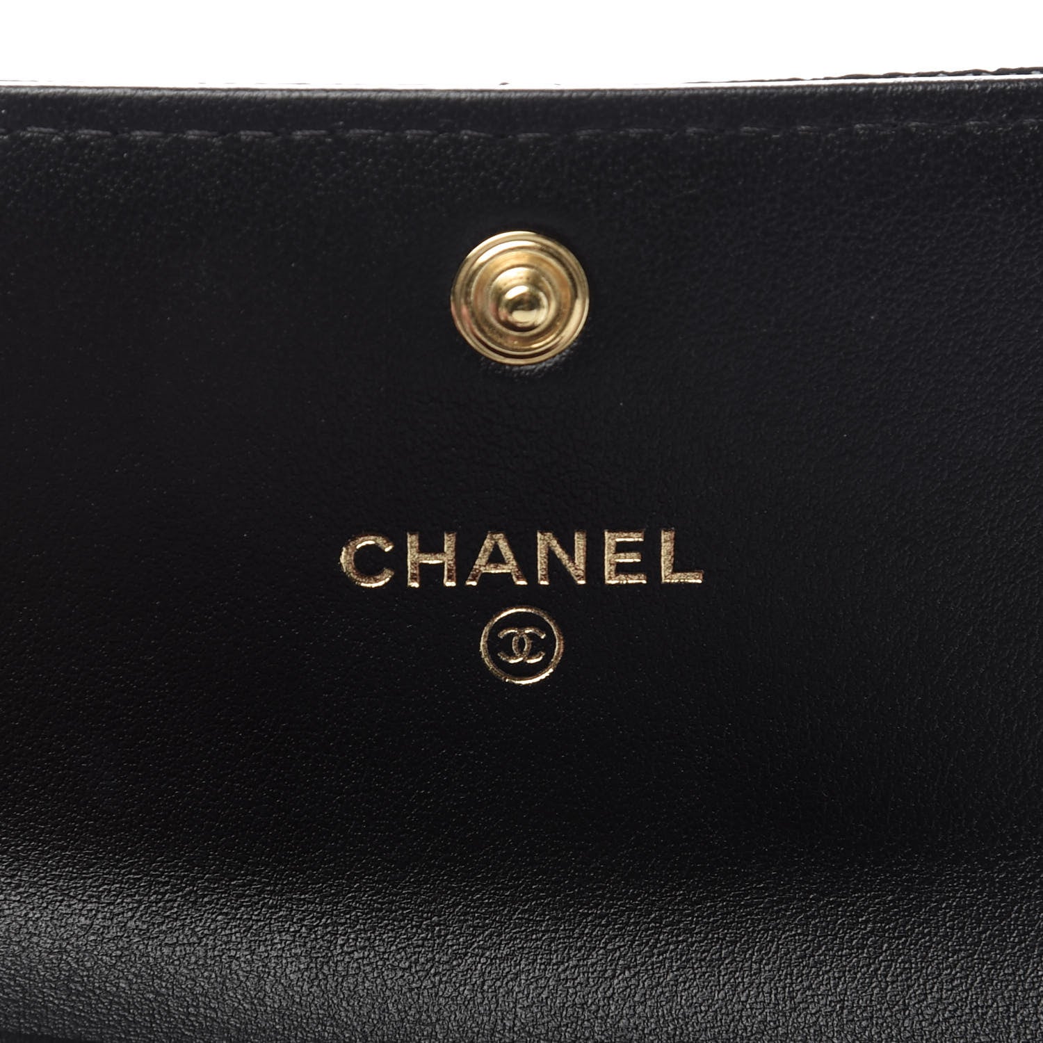 Chanel Shiny Crumpled Calfskin Quilted Chanel 19 Flap Coin Purse With Chain Black 7 of 10