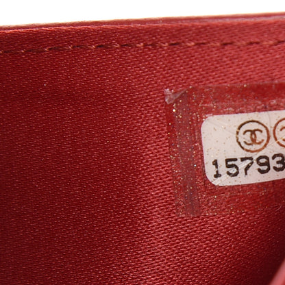 Chanel Lambskin Camellia Embossed French Wallet Dark Red 8 of 9