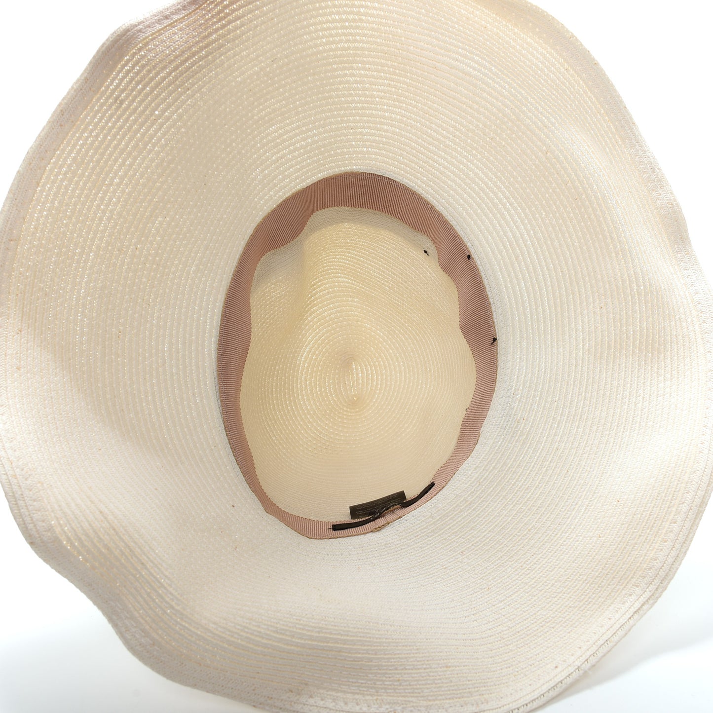 Straw Wide Brim Hat M Black Natural