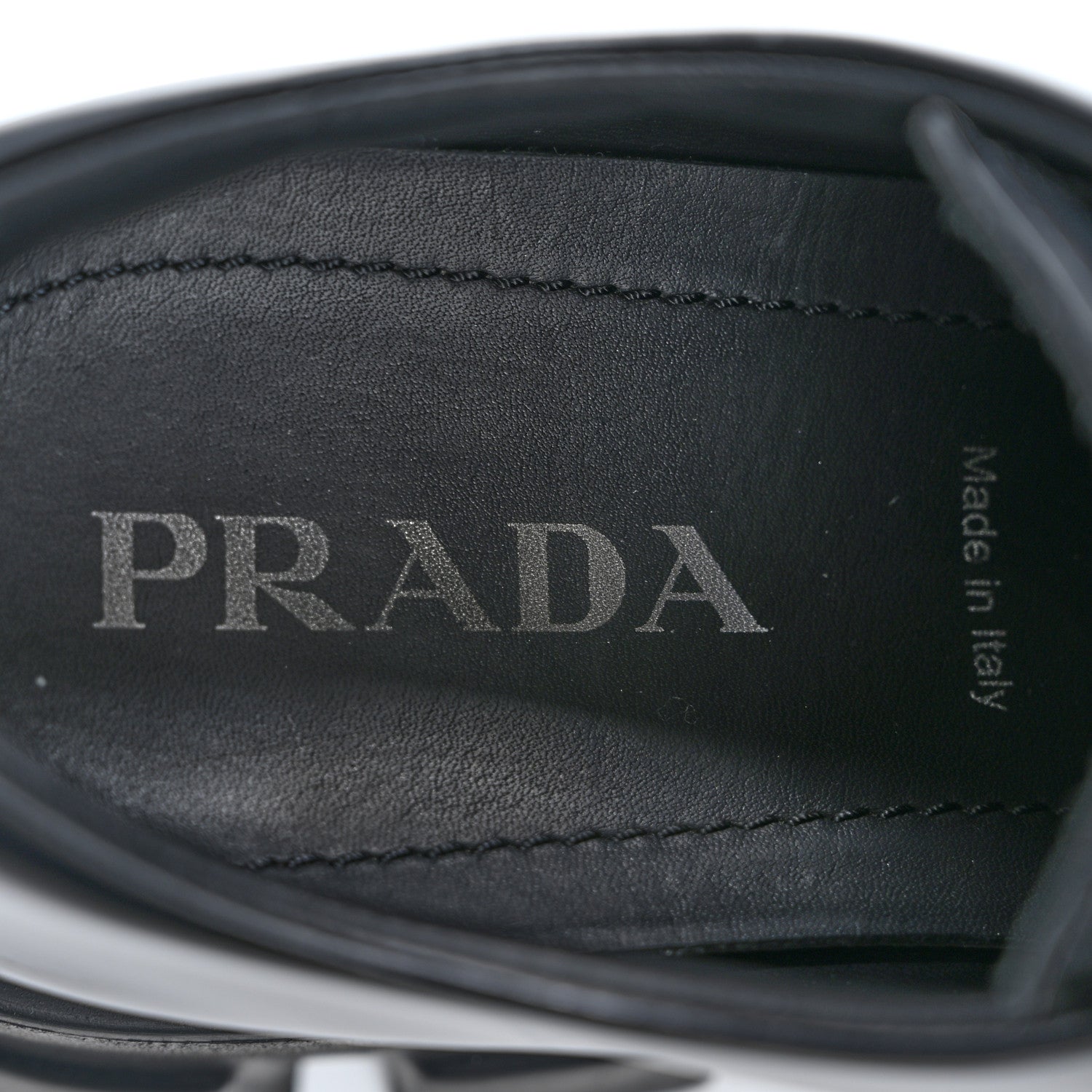 Prada Spazzolato Rois Monolith 55mm Derby Loafers 37.5 Black 7 of 13