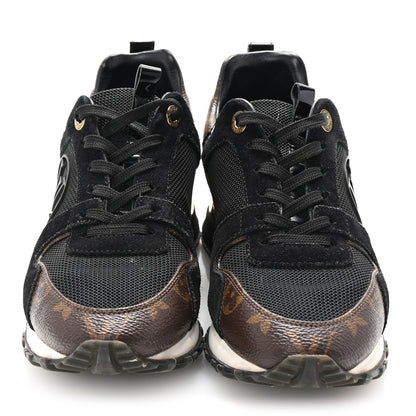 Louis Vuitton Suede Monogram Run Away Sneakers 36 Black 3 of 9