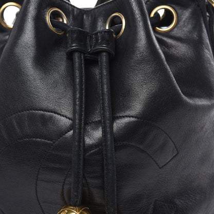 Chanel Lambskin CC Drawstring Shoulder Bag Black 14 of 19
