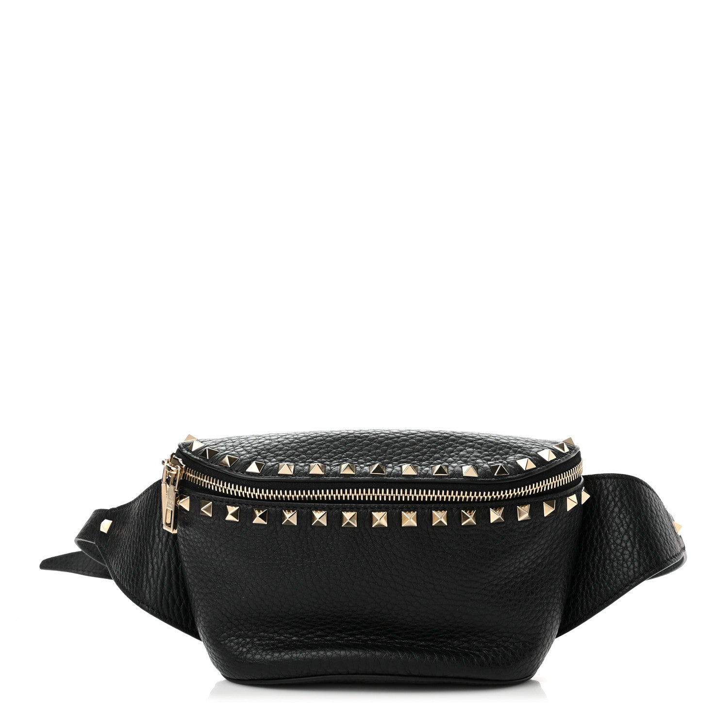 Valentino Garavani Grainy Calfskin Rockstud Belt Bag Black 1 of 9