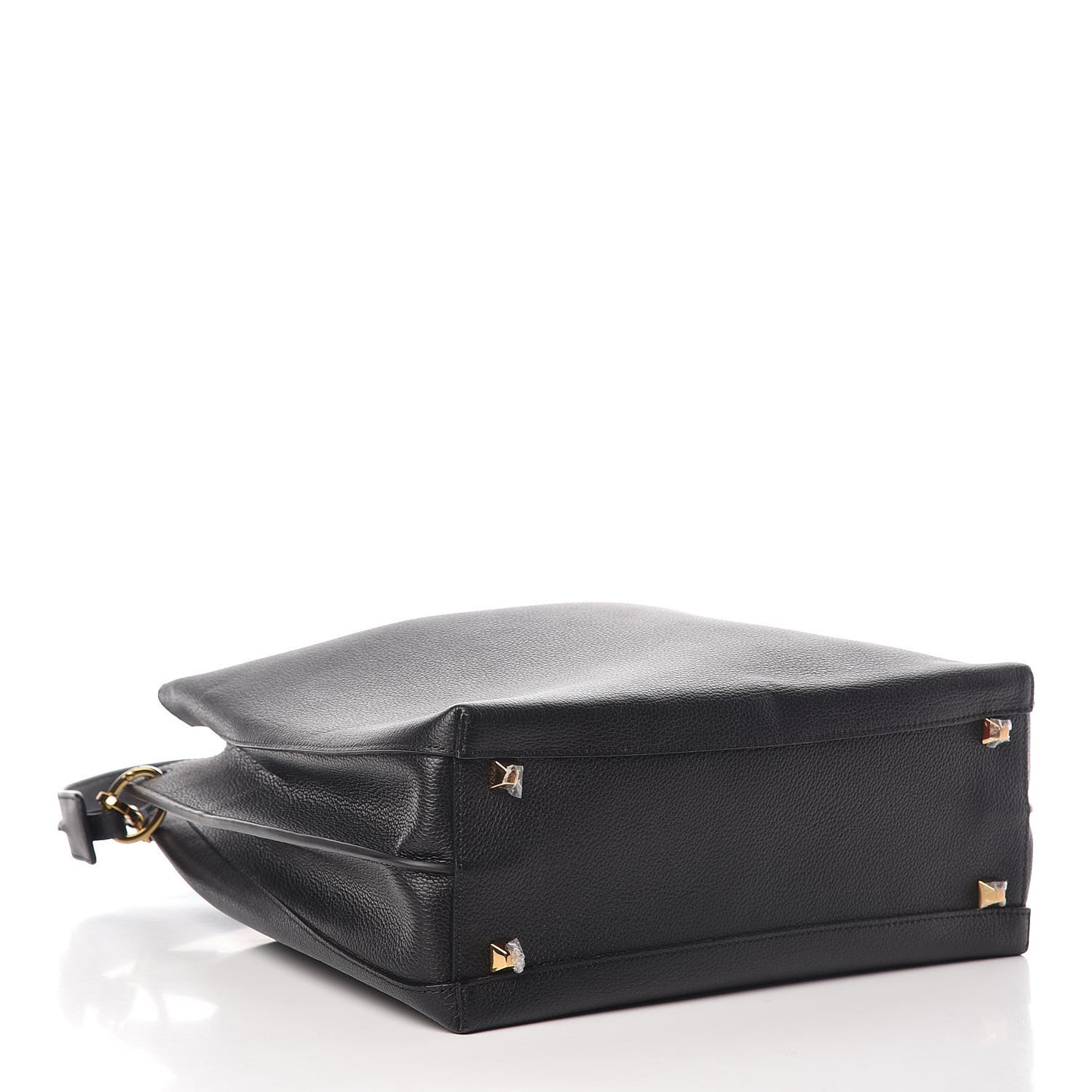 Grained Calfskin Large Milla Hobo Black