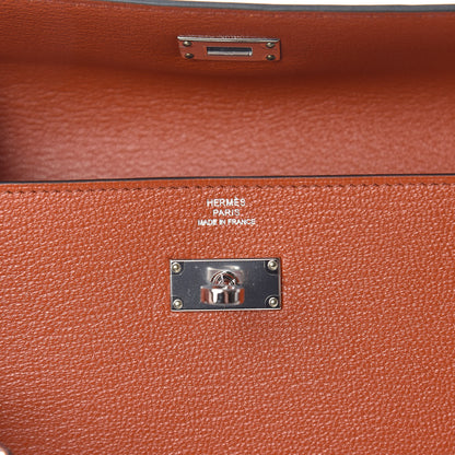 Hermes Chevre Mysore Kelly Longue Wallet Cuivre 6 of 9