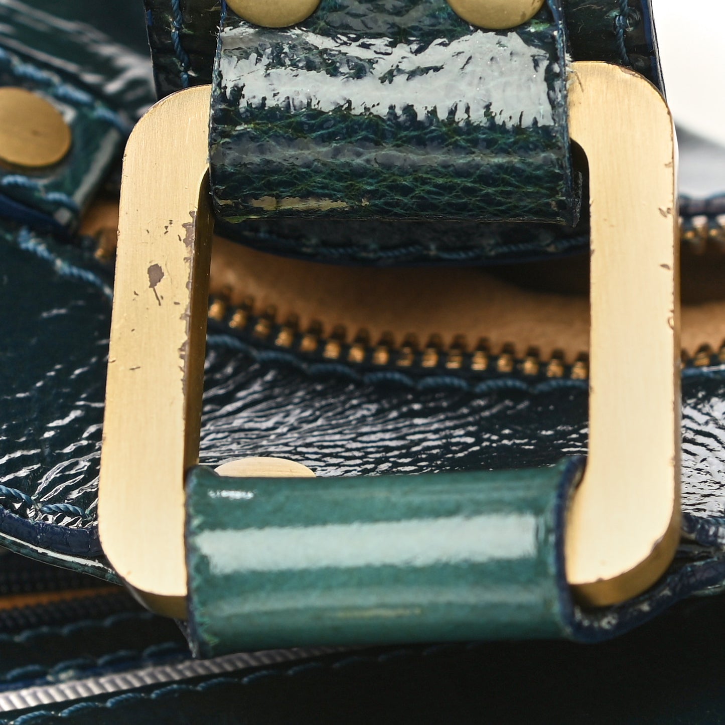 Patent Suede Mona Tote Green