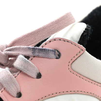 Chanel Nylon Lambskin Suede Calfskin CC Sneakers 36.5 Pink 18 of 21