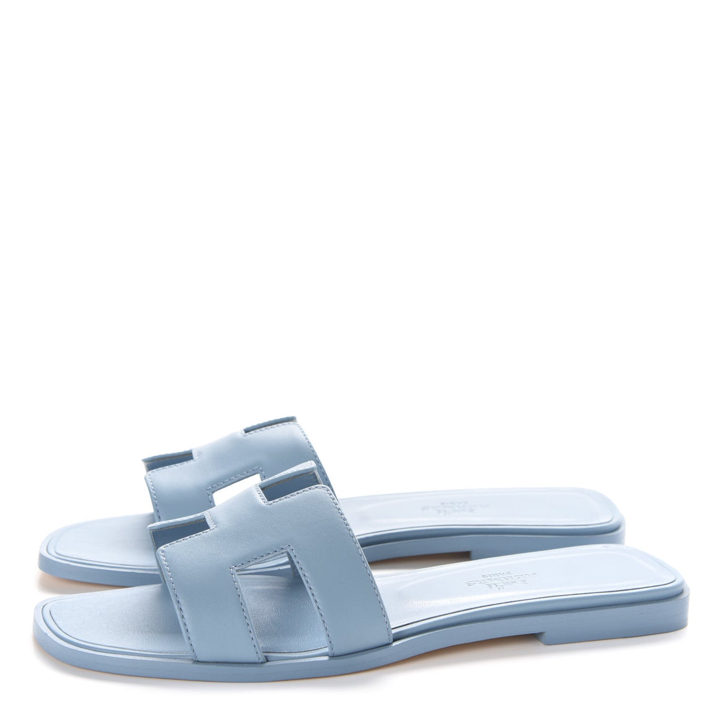 Calfskin Oran Sandals 37.5 Bleu Dorset