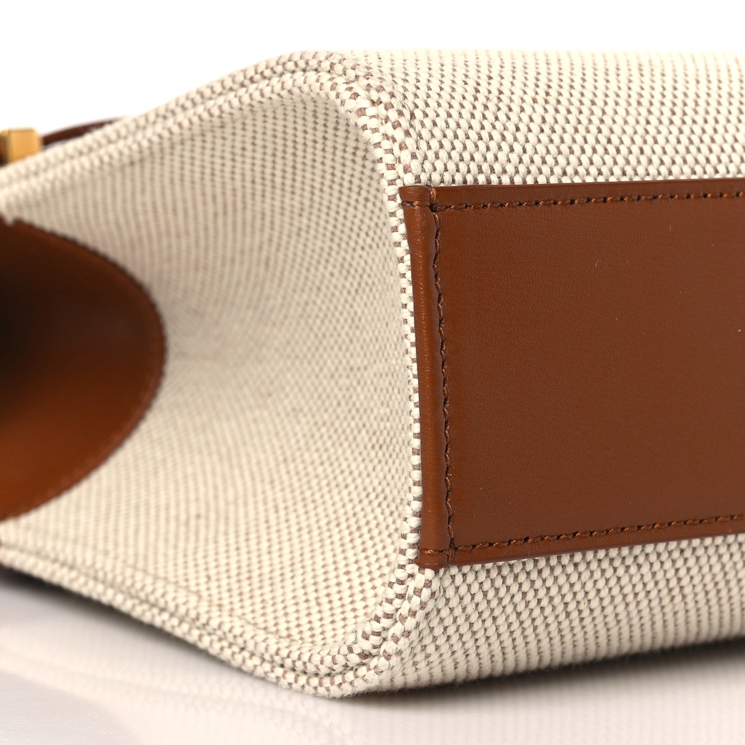 Saint Laurent Canvas Calfskin Manhattan Shoulder Bag Natural Beige Brick 8 of 9