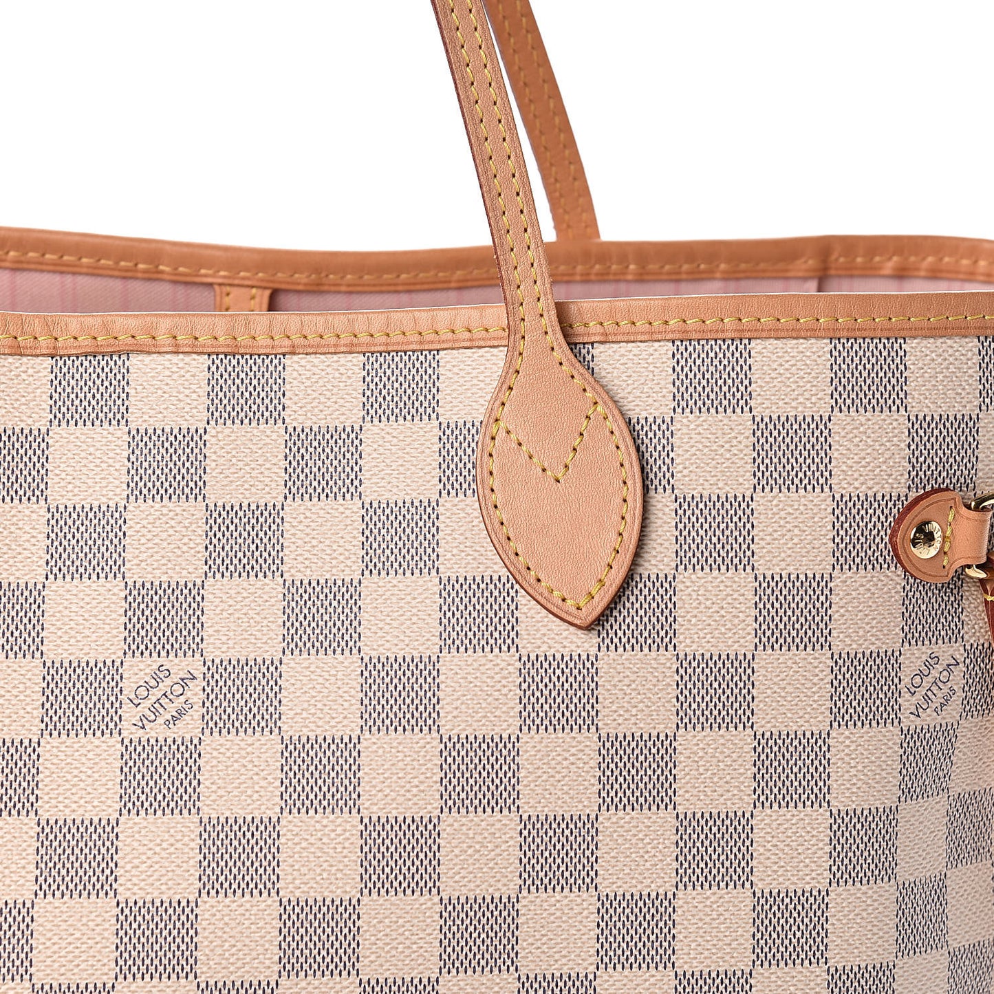 Damier Azur Neo Neverfull MM Rose Ballerine