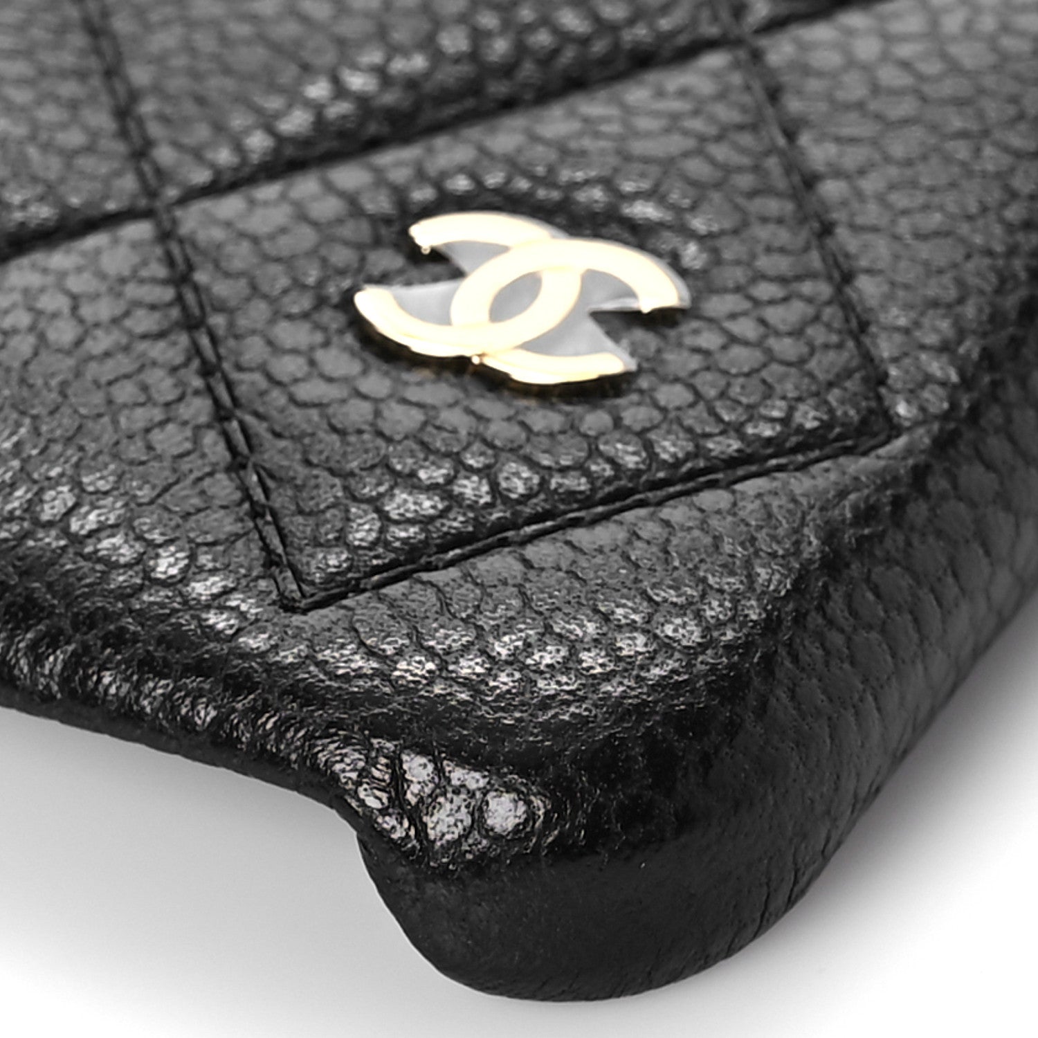 Chanel Caviar Quilted iPhone X Coco Tech Case Black 7 of 8