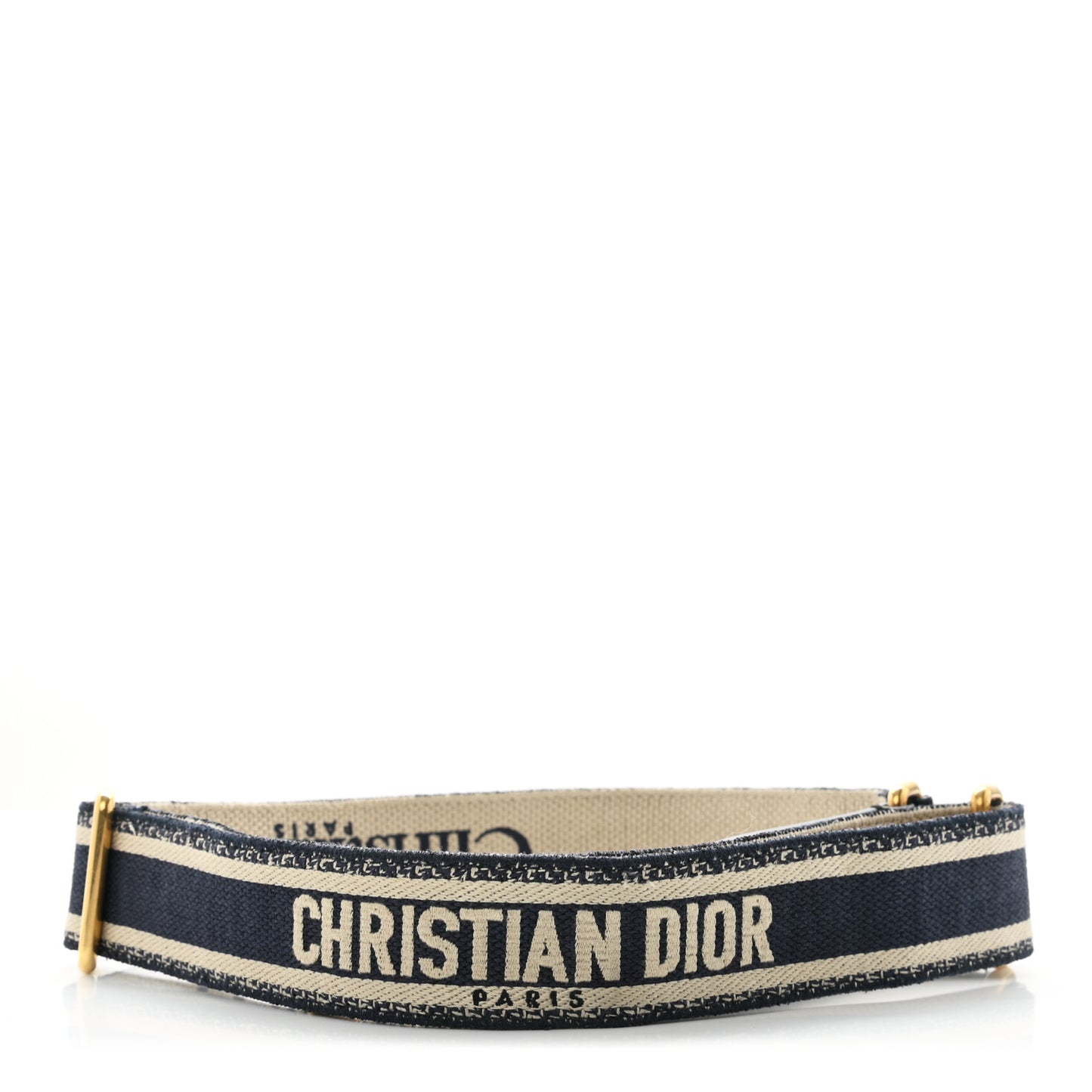 Canvas Embroidered Shoulder Strap Blue