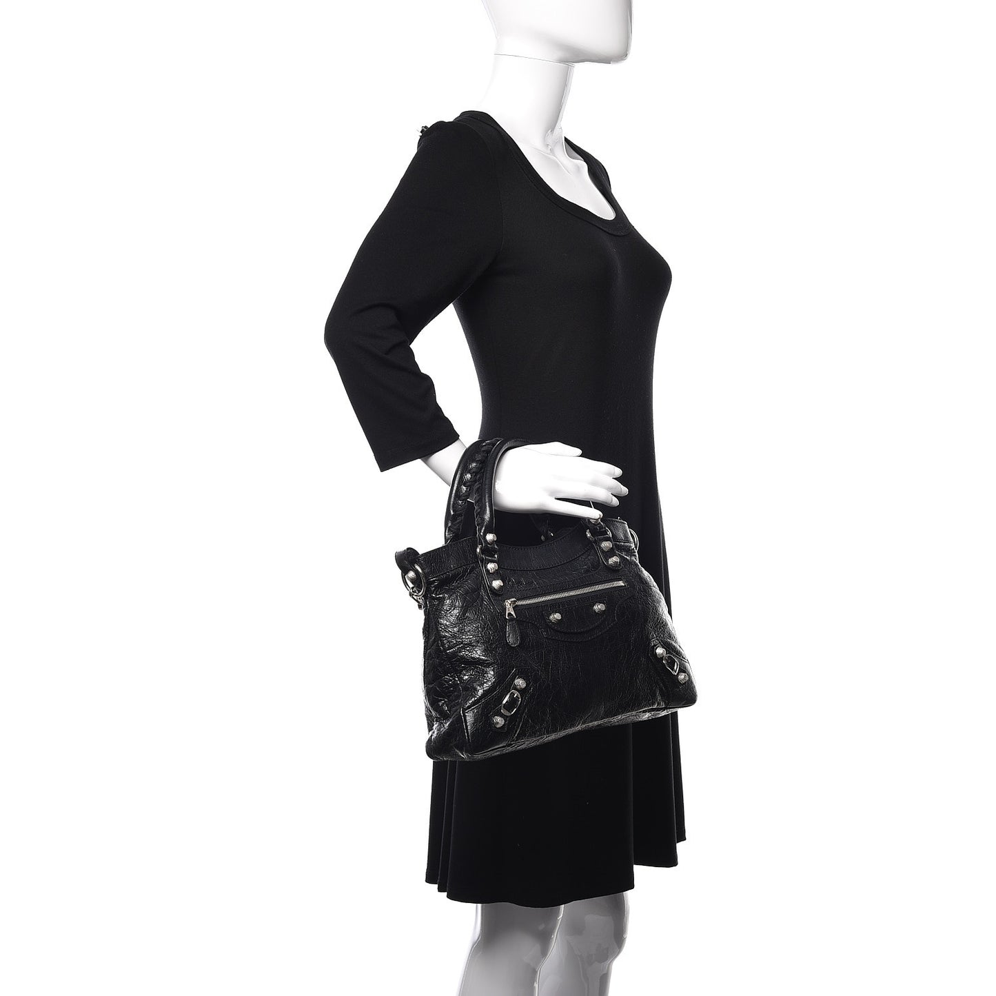 Agneau Giant 12 Silver Hardware Town Black