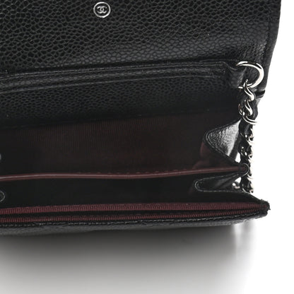 Chanel Caviar Quilted Flap Card Holder On Chain Black 5 of 9