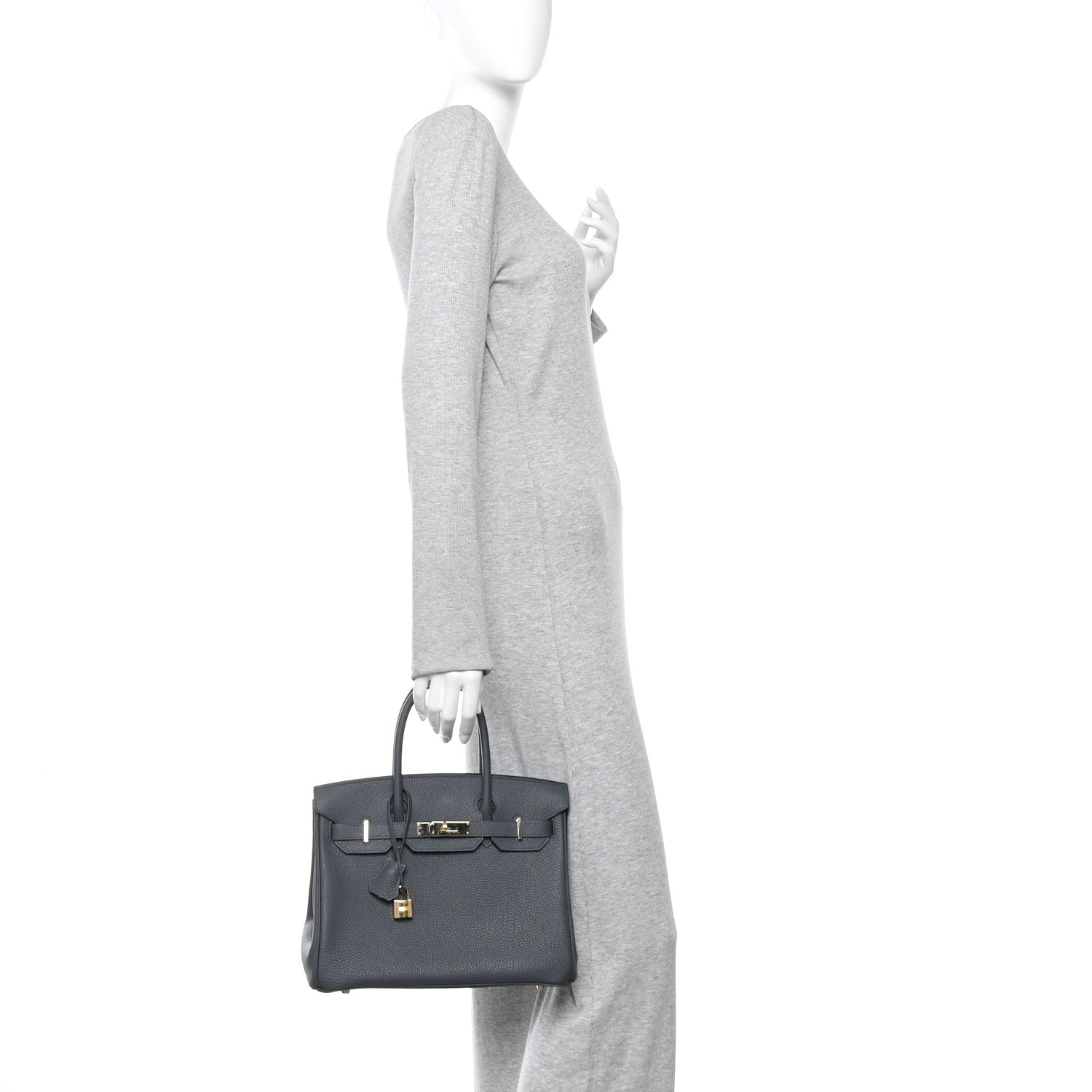 Hermes Togo Birkin 30 Gris Misty 2 of 14