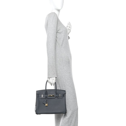 Hermes Togo Birkin 30 Gris Misty 2 of 14