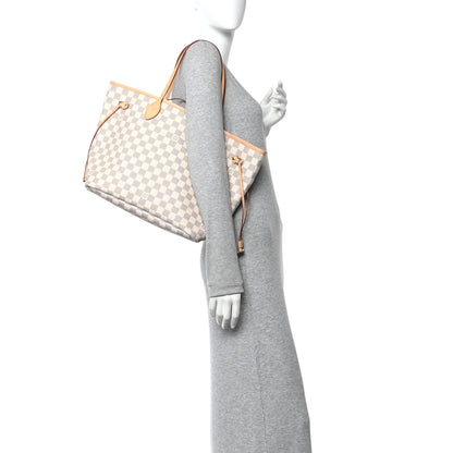Louis Vuitton Damier Azur Neo Neverfull MM Rose Ballerine 2 of 10