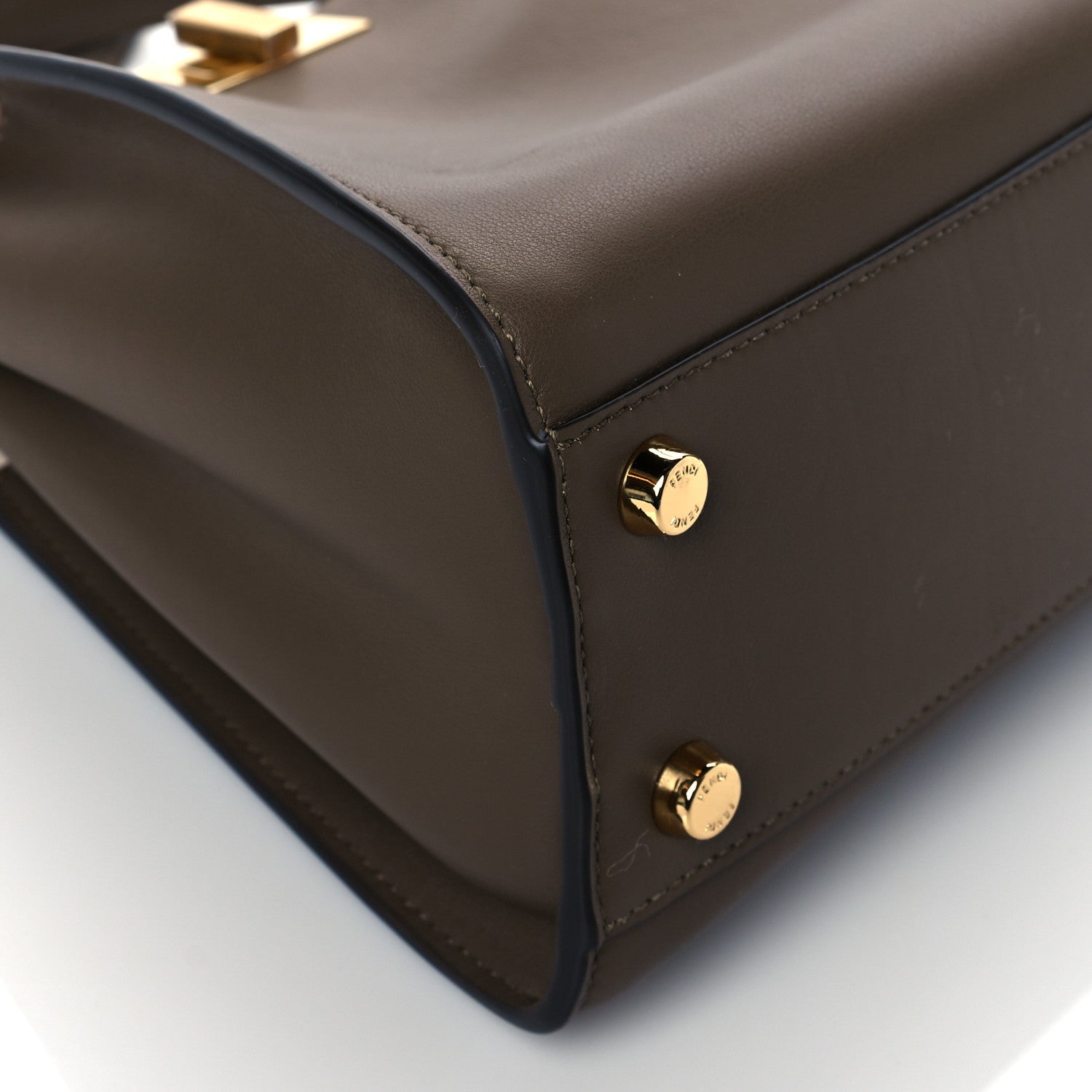 Fendi Vitello Tahiti Burro Bi-Color Medium Peekaboo Iconic Essentially Satchel Maya Camelia Confetto 8 of 9