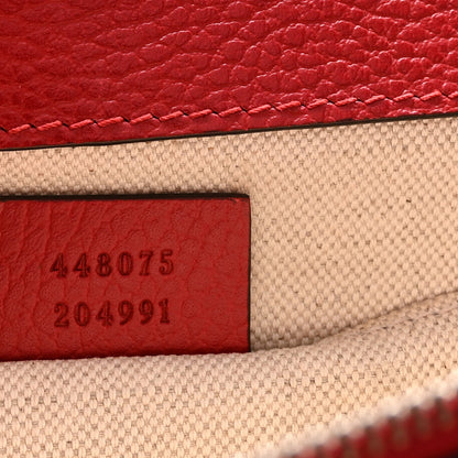 Gucci Dollar Calfskin Crystal Web Medium Dionysus Bamboo Top Handle Bag Hibiscus Red Black Diamond 7 of 14