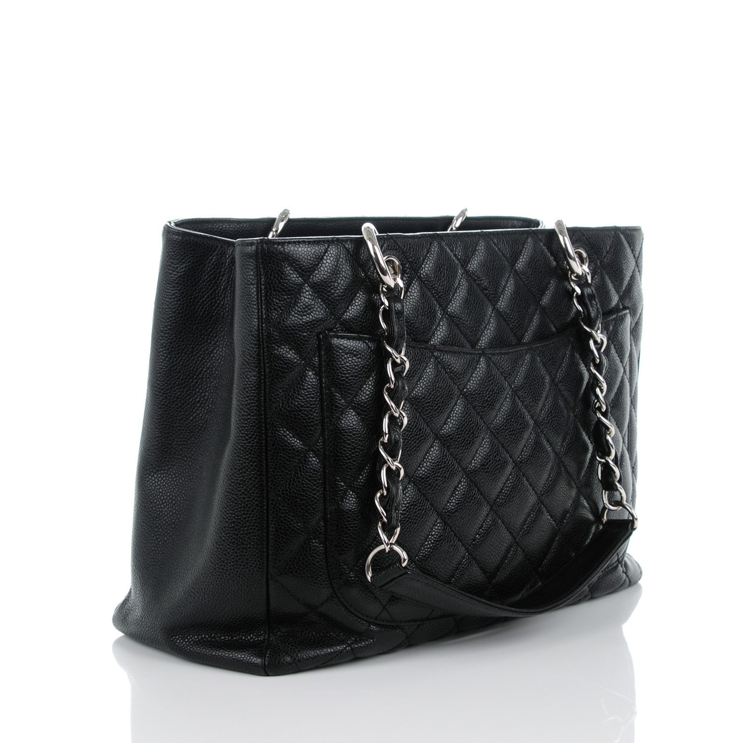 Chanel Caviar Quilted Grand Shopping Tote GST Black 3 of 9