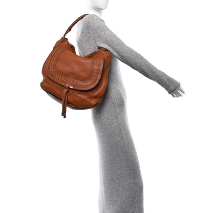 Chloe Calfskin Large Marcie Satchel Tan 3 of 12