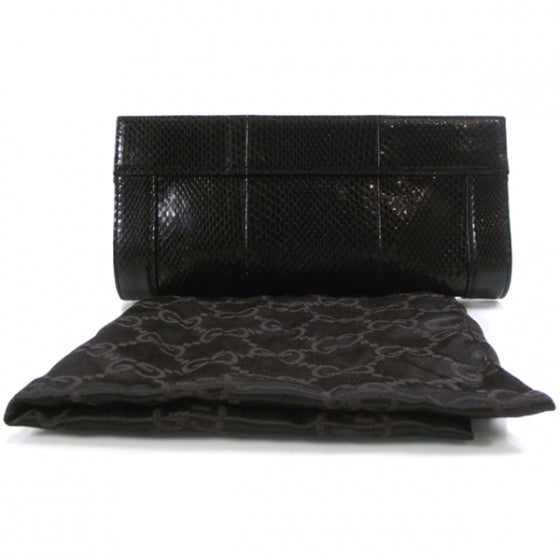 Python Britt Interlocking G Starlight Clutch Black