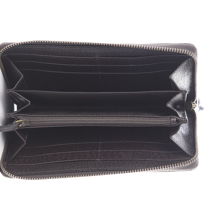 Gucci Dollar Calfskin Boar Effect GG Marmont Zip Around Wallet Dark Cocoa 4 of 7