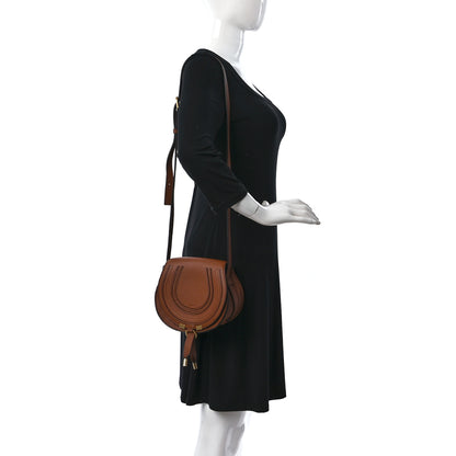 Chloe Grained Calfskin Small Marcie Saddle Bag Tan 2 of 10