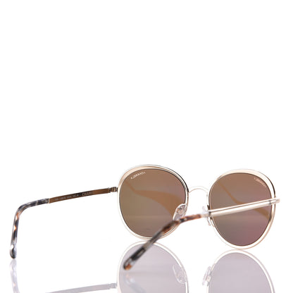 Chanel Round Mirror Sunglasses 4206 Rose Gold 4 of 7