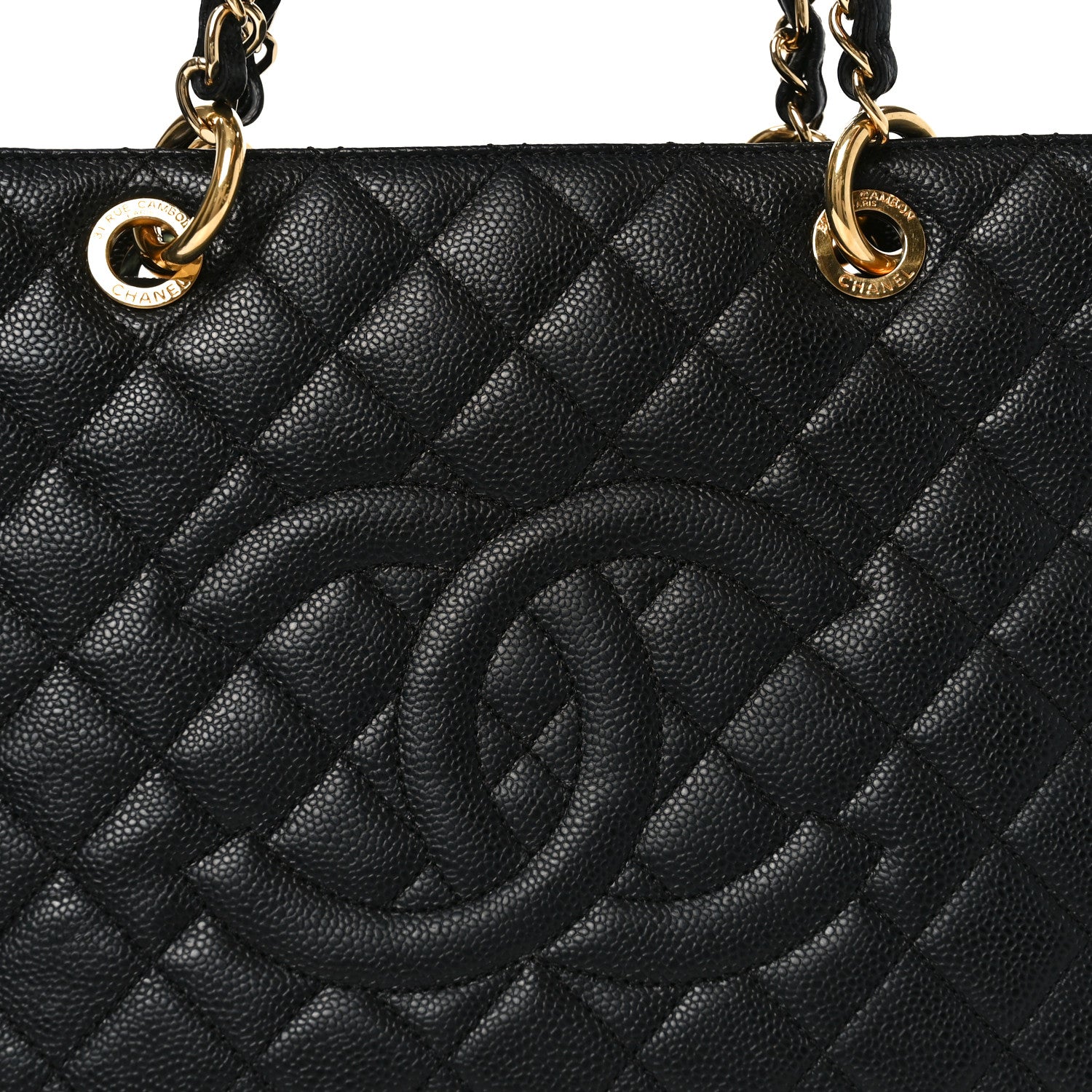 Chanel Caviar Quilted Grand Shopping Tote GST Black 8 of 10