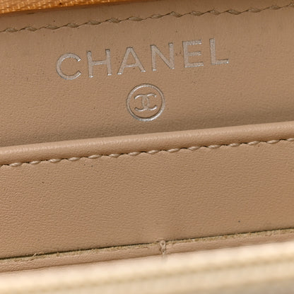 Chanel Iridescent Caviar Quilted Large Gusset Zip Around Wallet Beige Clair 7 of 11